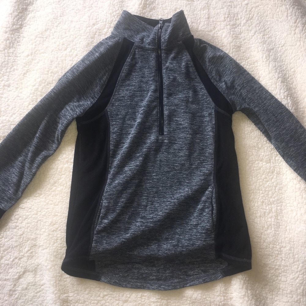Grey Fleece Quarter Zip Pullover